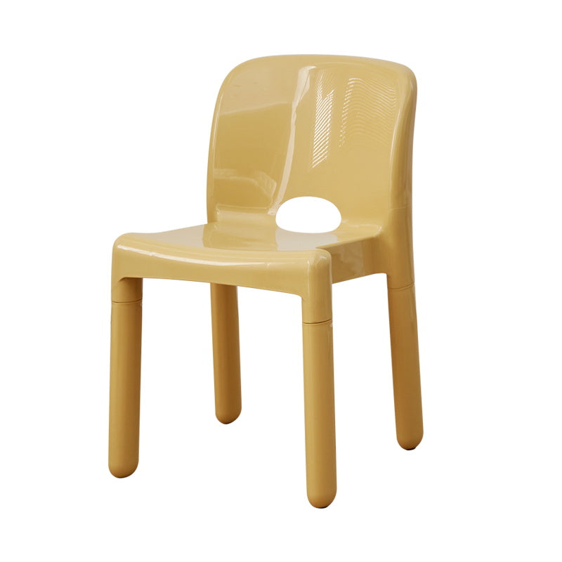 Retro Cream Nordic Chair with Plastic Backrest for Home, Café or Studio