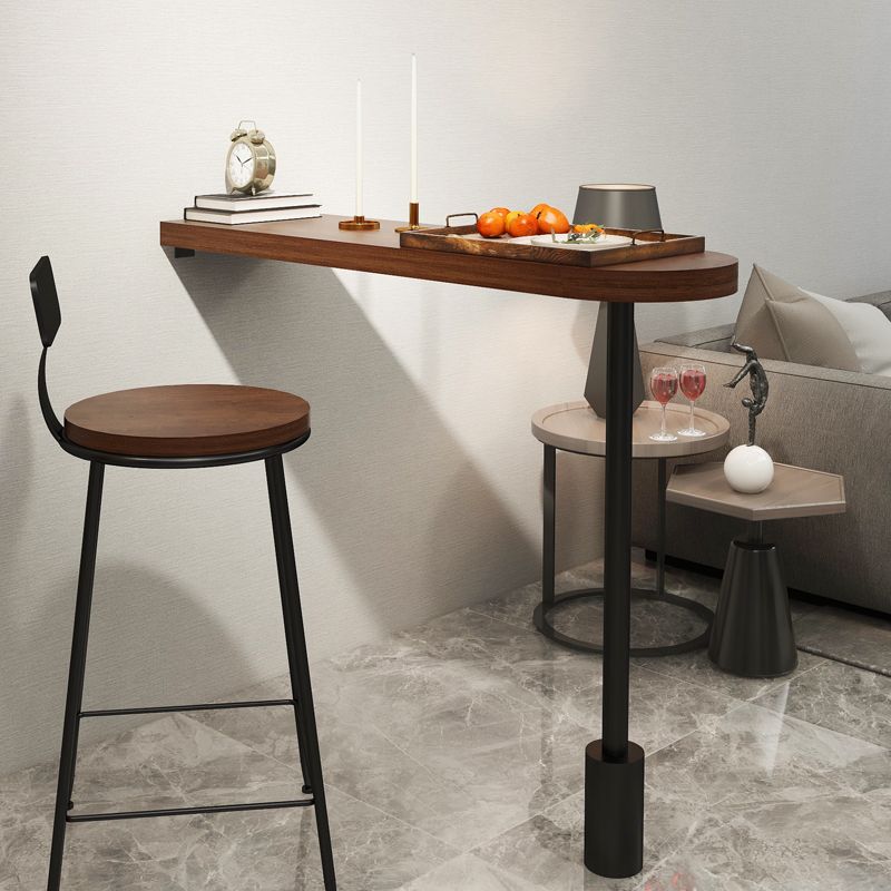 Solid Wood Narrow Bar Table High Wall Console Kitchen Dining Balcony