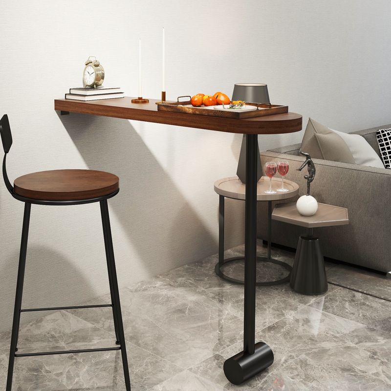 Solid Wood Narrow Bar Table High Wall Console Kitchen Dining Balcony