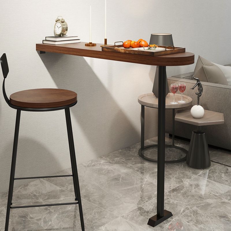 Solid Wood Narrow Bar Table High Wall Console Kitchen Dining Balcony