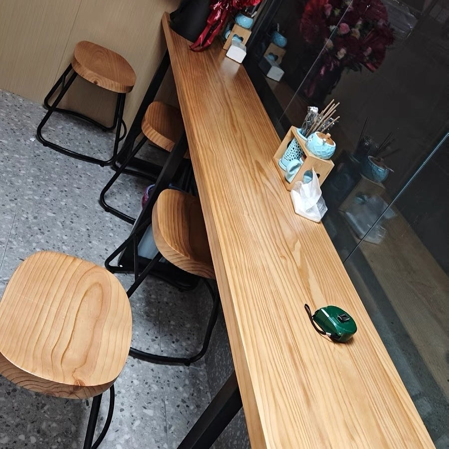 Long Narrow Bar Table for Window Side or Wall Use, Compact Counter Desk